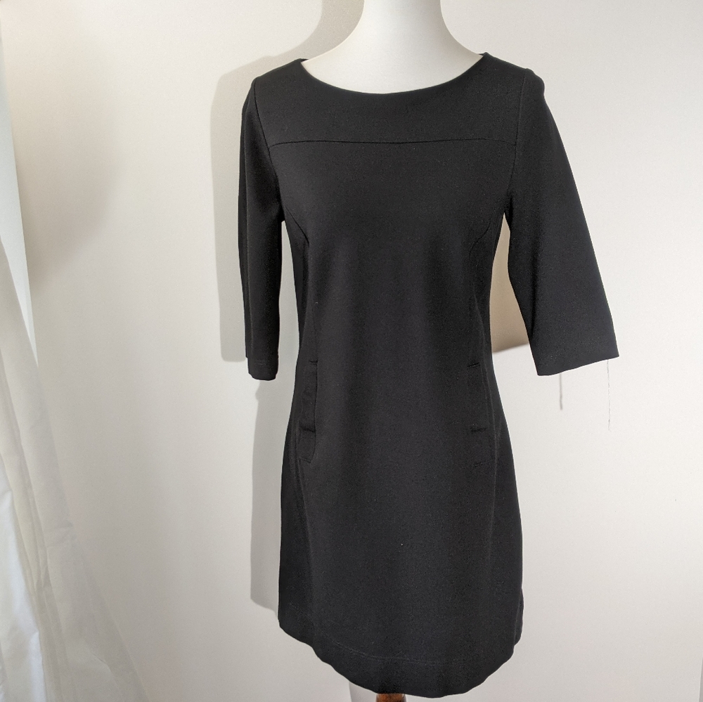 HARVE BENARD  BLACK JERSEY DRESS
